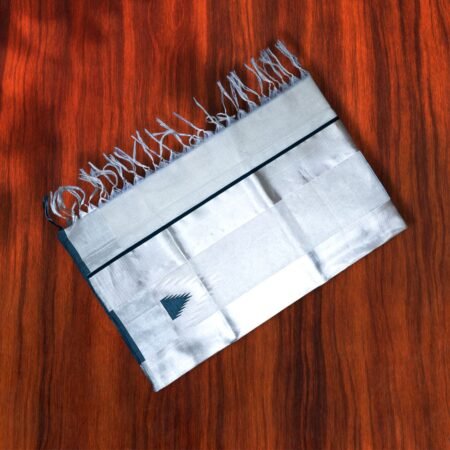 KERALA TRADITIONAL HANDLOOM SILVER TISSUE SAREE