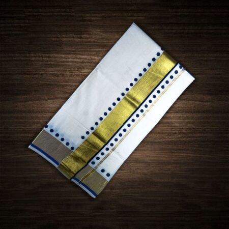 KERALA TRADITIONAL COTTON SAREE BUTTA DESIGN