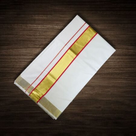 KERALA TRADITIONAL COTTON SAREE PLAIN WITH COLOUR BORDER