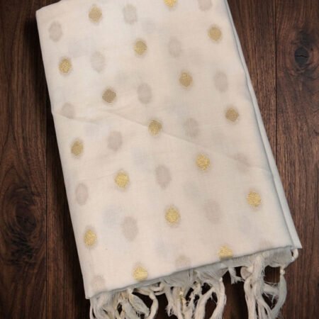 KERALA TRADITIONAL SOFT COTTON FANCY SAREE WITH KUNJALAM & BUTTY