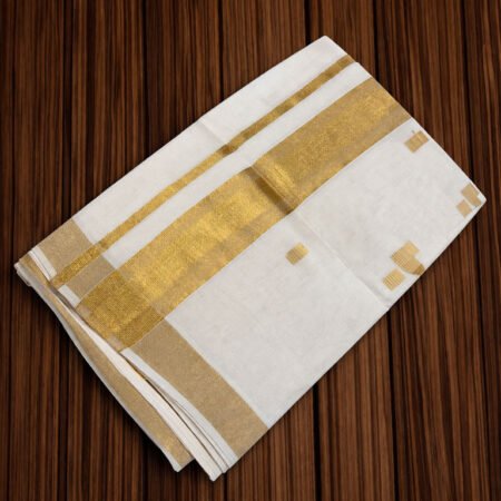 BALARAMAPURAM HANDLOOM TRADITIONAL KASAVU SAREE WITH BUTTA WORK